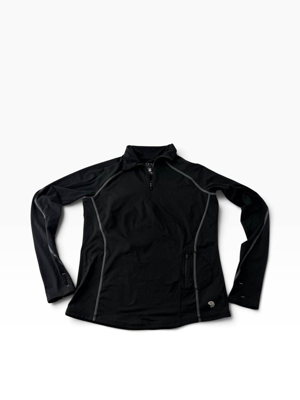 Mountain Hardwear Women’s Black Long-Sleeve Half-Zip Shirt Gorpcore Hiking Sz M